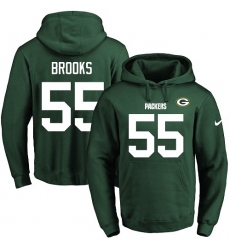 NFL Men's Nike Green Bay Packers #55 Ahmad Brooks Green Name & Number Pullover Hoodie