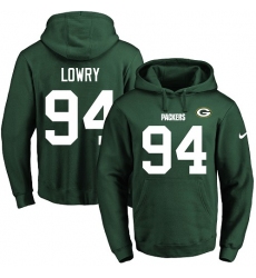 NFL Men's Nike Green Bay Packers #94 Dean Lowry Green Name & Number Pullover Hoodie