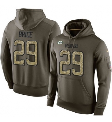 NFL Nike Green Bay Packers #29 Kentrell Brice Green Salute To Service Men's Pullover Hoodie