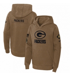 Youth Green Bay Packers Nike Brown 2023 Salute to Service Club Fleece Pullover Hoodie