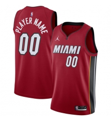 Men's Miami Heat Active Player Custom Red Statement Edition Swingman Stitched Basketball Jersey