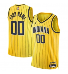 Men's Indiana Pacers Active Player Custom Yellow 2026-27 Statement Edition Swingman Stitched Basketball Jersey