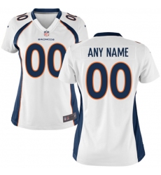 Women's Denver Broncos Nike White Custom Game Jersey