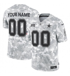 Men's Dallas Cowboys Active Player Custom 2024 F.U.S.E Arctic Camo Salute To Service Limited Stitched Football Jersey