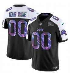 Men's Detroit Lions Active Player Custom Black Alternate 2025 Crucial Catch F.U.S.E. Vapor Limited Football Stitched Jersey