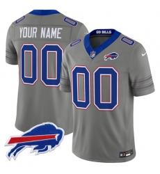 Men's Buffalo Bills Active Player Custom Gray F.U.S.E. 2026 Nickel City Vapor Football Stitched Jersey