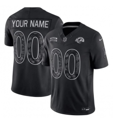 Men's Los Angeles Rams Active Player Custom Black F.U.S.E. 2026 Salute to Service Limited Football Stitched Jersey
