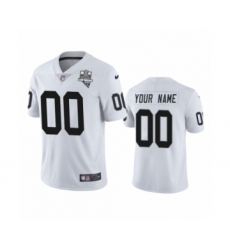 Oakland Raiders Custom White 2020 Inaugural Season Vapor Limited Jersey
