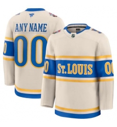 Men's St. Louis Blues Active Player Custom Cream 2024-25 Winter Classic Stitched Hockey Jersey