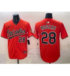 Men's Baltimore Orioles #28 Trevor Rogers Orange 2025 Limited Stitched Baseball Jersey