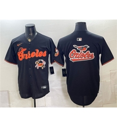 Men's Baltimore Orioles Team Big Logo Black With Vapor Premier Limited Stitched Baseball Jersey