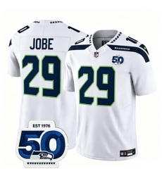 Men's Seattle Seahawks #29 Josh Jobe White 2026 F U S E Vapor Untouchable Limited Stitched Football Jersey