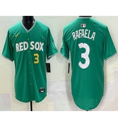 Men's Boston Red Sox #3 Ceddanne Rafaela Name Green 2025 City Connect Limited Jersey