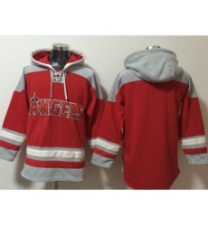 Men's Los Angeles Angels Blank Red Ageless Must-Have Lace-Up Pullover Hoodie