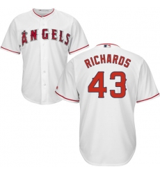 Youth Majestic Los Angeles Angels of Anaheim #43 Garrett Richards Authentic White Home Cool Base MLB Jersey