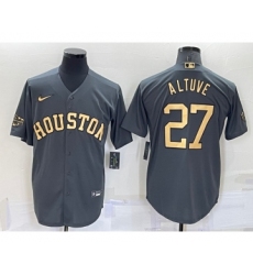Men's Houston Astros #27 Jose Altuve Grey 2022 All Star Stitched Cool Base Nike Jersey