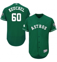Men's Majestic Houston Astros #60 Dallas Keuchel Green Celtic Flexbase Authentic Collection MLB Jersey