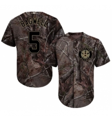 Youth Majestic Houston Astros #5 Jeff Bagwell Authentic Camo Realtree Collection Flex Base MLB Jersey