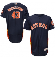 Men's Majestic Houston Astros #43 Lance McCullers Navy Blue Alternate Flex Base Authentic Collection MLB Jersey