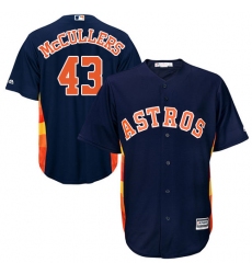 Men's Majestic Houston Astros #43 Lance McCullers Replica Navy Blue Alternate Cool Base MLB Jersey