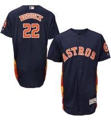 Men's Majestic Houston Astros #22 Josh Reddick Navy Blue Flexbase Authentic Collection MLB Jersey