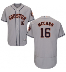 Men's Majestic Houston Astros #16 Brian McCann Grey Flexbase Authentic Collection MLB Jersey