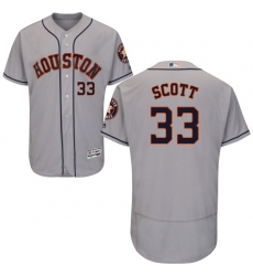 Men's Majestic Houston Astros #33 Mike Scott Grey Flexbase Authentic Collection MLB Jersey