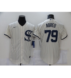 Men's Nike Chicago White Sox #79 Jose Abreu Cream Elite 2021 Field of Dreams Jersey
