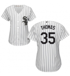 Women's Majestic Chicago White Sox #35 Frank Thomas Authentic White Home Cool Base MLB Jersey