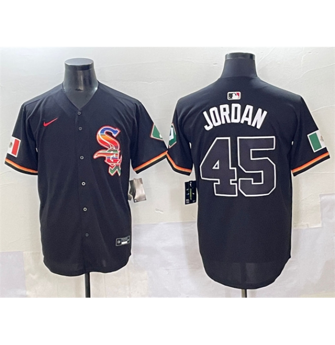 Men's Chicago White Sox #45 Michael Jordan Black Mexico Limited Stitched Baseball Jersey