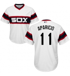 Youth Majestic Chicago White Sox #11 Luis Aparicio Authentic White 2013 Alternate Home Cool Base MLB Jersey