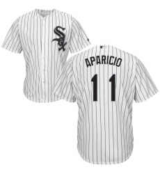 Youth Majestic Chicago White Sox #11 Luis Aparicio Authentic White Home Cool Base MLB Jersey