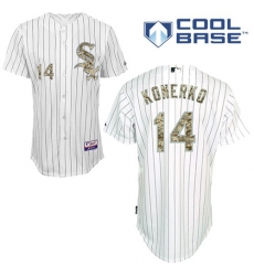 Men's Majestic Chicago White Sox #14 Paul Konerko Replica White USMC Cool Base MLB Jersey