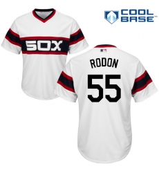 Youth Majestic Chicago White Sox #55 Carlos Rodon Authentic White 2013 Alternate Home Cool Base MLB Jersey