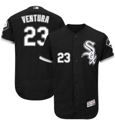 Men's Majestic Chicago White Sox #23 Robin Ventura Black Flexbase Authentic Collection MLB Jersey