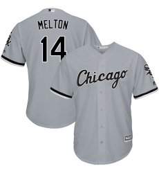 Men's Majestic Chicago White Sox #14 Bill Melton Replica Grey Road Cool Base MLB Jersey