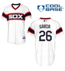 Men's Majestic Chicago White Sox #26 Avisail Garcia Replica White 2013 Alternate Home Cool Base MLB Jersey