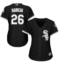 Women's Majestic Chicago White Sox #26 Avisail Garcia Authentic Black Alternate Home Cool Base MLB Jersey