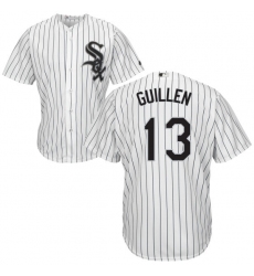 Youth Majestic Chicago White Sox #13 Ozzie Guillen Authentic White Home Cool Base MLB Jersey