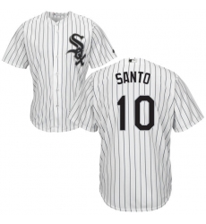 Men's Majestic Chicago White Sox #10 Ron Santo White Home Flex Base Authentic Collection MLB Jersey