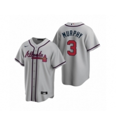 Women Atlanta Braves #3 Dale Murphy Nike Gray 2020 Replica Road Jersey
