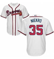 Youth Majestic Atlanta Braves #35 Phil Niekro Replica White Home Cool Base MLB Jersey