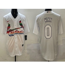 Men's St Louis Cardinals #0 Masyn Winn White Mexico Cool Base Stitched Jersey