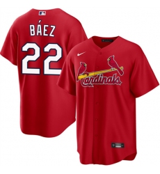 Men's St. Louis Cardinals #22 Joshua Báez Red Cool Base Stitched Baseball Jersey