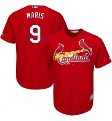Men's Majestic St. Louis Cardinals #9 Roger Maris Replica Red Alternate Cool Base MLB Jersey