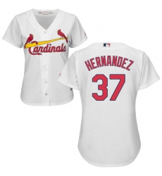 Women's Majestic St. Louis Cardinals #37 Keith Hernandez Authentic White Home Cool Base MLB Jersey