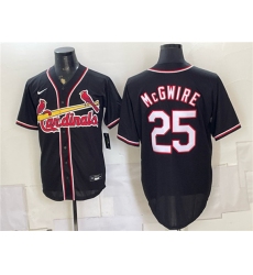 Men's St. Louis Cardinals #25 Mark McGwire 2026 Fashion Replica Black Out Stitched Baseball Jersey