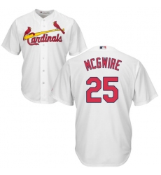 Youth Majestic St. Louis Cardinals #25 Mark McGwire Authentic White Home Cool Base MLB Jersey