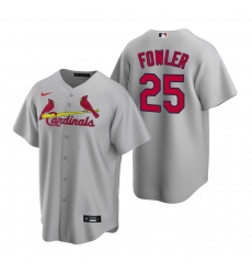Men's Nike St. Louis Cardinals #25 Dexter Fowler Gray Road Stitched Baseball Jersey