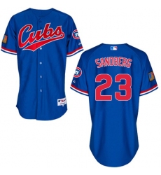 Men's Majestic Chicago Cubs #23 Ryne Sandberg Authentic Royal Blue 1994 Turn Back The Clock MLB Jersey